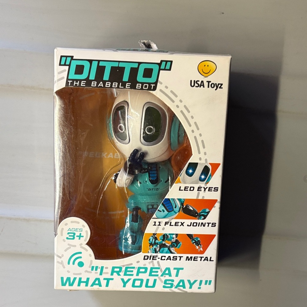 DITTO The Babble Bot Teal Repeat-Back Toy new inbox
